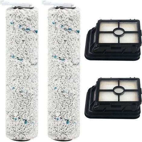 Accessoires pour aspirateur Bissell 2554A/2765Z/2767Z Multi-Surface All in One, 2 filtres de rechange et 2 rouleaux de brosse multi-surfaces (1/4)