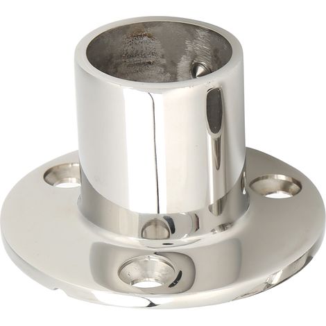 MJS013 Fittings de Main Courante Bateau en Acier Inoxydable à Base Ronde 90 Degrés 30MM (1/5)