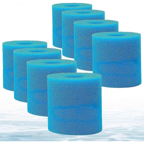 Cartouches filtrantes 2025 pour Intex type H, éponge en mousse lavable et réutilisable pour piscine Intex, boîte en mousse, lot de 8 (1/5)