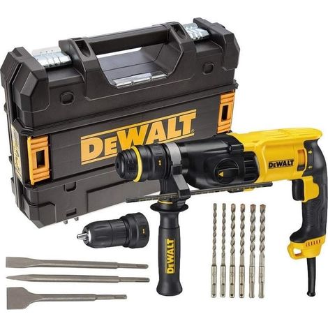 Dewalt – Perforateur burineur 800W D25134KP – Mandrin SDSPlus rapide – Énergie d'impact 2,8J – Pour béton léger et brique