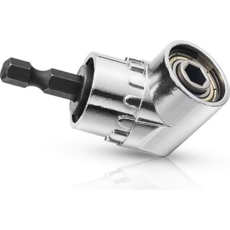 Perceuse à angle droit, tournevis électrique multifonction à angle droit en acier à 105 degrés avec entraînement 1/4". (1/4)