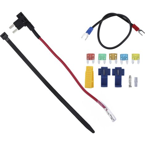 Lot de 12 adaptateurs de disjoncteur, porte-fiches de sécurité, fusibles à lame ATM APM pour enregistreur de voiture, système d'alarme, GPS et lecteur DVD. (1/5)