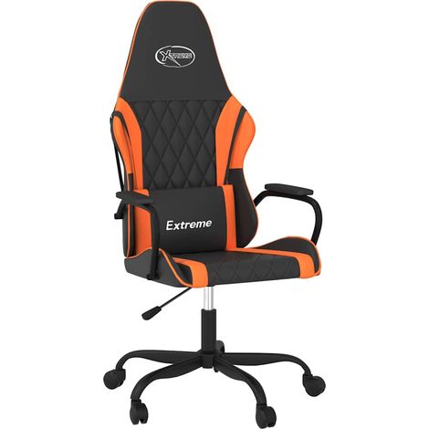 Maison Exclusive - Sedia da Gaming Nero e Arancione in Similpelle (1/5)