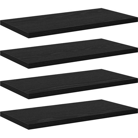Maison Exclusive - Regalbrett 4 pcs Schwarz 40 x 20 x 1,5 cm Holz