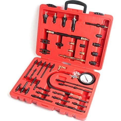 Kit d'outils de test de pression pour moteurs essence et diesel, testeur de compression 0-40 bar (1/5)
