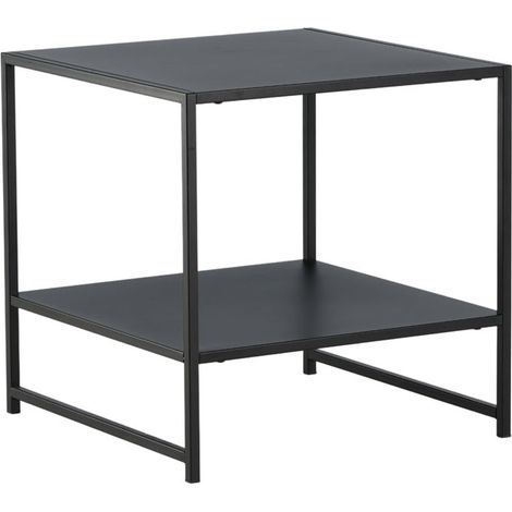 Staal  Ecktisch mit Ablage 51x51 cm schwarz.