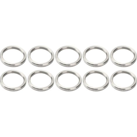 Kit de 10 rondelles en acier inoxydable, 15mm diamètre extérieur, 12mm diamètre intérieur (1/5)