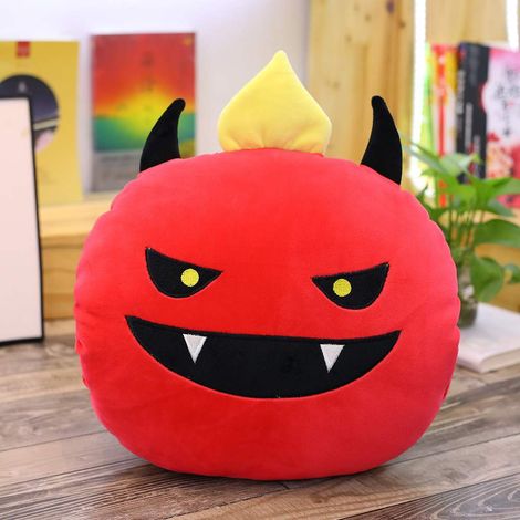 Halloween diable en peluche jouet Goth peluche oreiller mignon doux Halloween oreiller diable Kawaii oreiller Halloween en peluche étreignant en peluche oreiller en peluche poupée pour Halloween anniv (1/4)