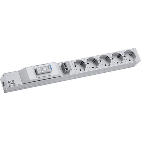 [GEBRAUCHT] B-Ware Bachmann Steckdosenleiste Mehrfachsteckdose 19 Zoll Grau Schutzkontakt 2 M 5fach