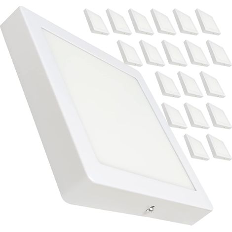 LED ATOMANT Lot de 20 Plafonnier LED Surface Carrée 220x220mm 20W, Couleur Blanc Neutre (4500K), 1800 Lumens, Driver inclus (1/5)