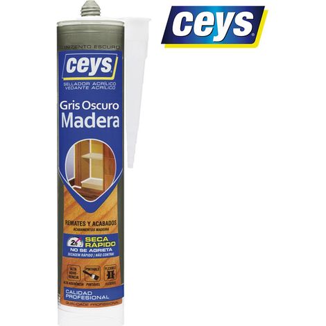 CEYS Sigillante per legno - Cartuccia professionale grigio scuro 505796