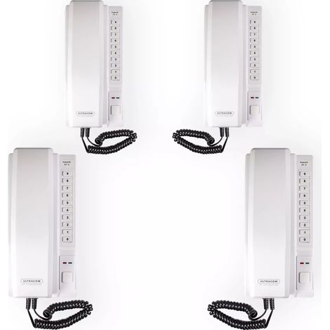 Interphone de bureau sans-fil 800 mètres - 4 Stations d'appel alimentées et/ou autonomes (1/5)