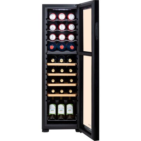Klarstein Bovella 27 Duo+ Vinoteca de dos zonas 74l 27 bot. Puerta de cristal