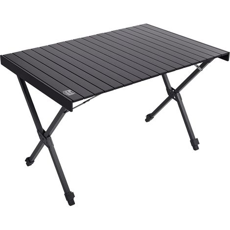 Table Camping Pliante Aluminium Hauteur Réglable Plateau enroulable, hauteur réglable et structure aluminium, idéale pour 4-6 personnes en camping, barbecue et jardin (1/5)