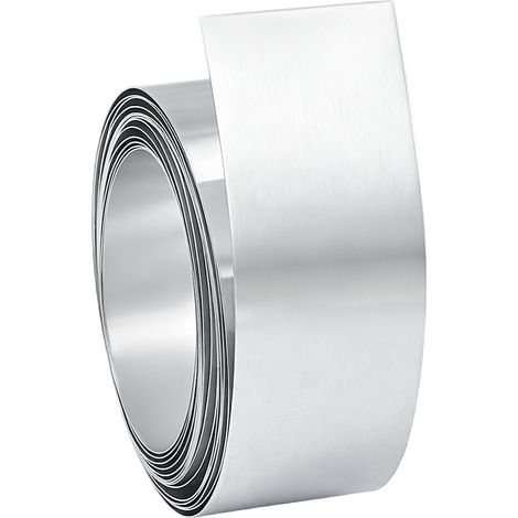 2m Rouleau de Solin en Aluminium 25mm de Large Bande Métallique en Aluminium Fil D'Aluminium pour Bricolage Fenêtres Portes et Réparations Domestiques Épaisseur de 0.2mm (1/5)