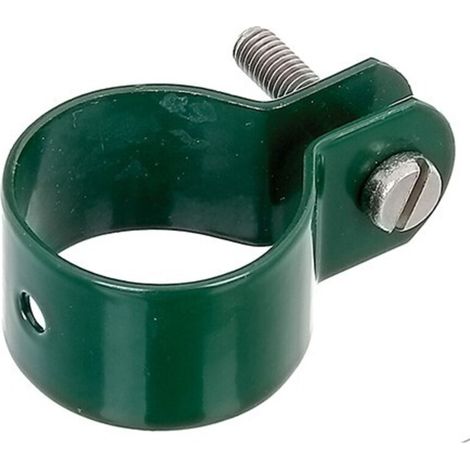 Colliers de serrage pour jambes de force galvanisés avec revtement vert 60 mm