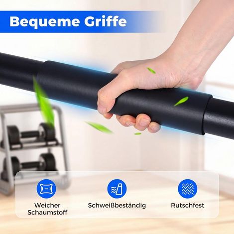 Dips, pompes et relevés de genoux : station de musculation pour home gym, largeur réglable sur 5 positions et base large (1/5)