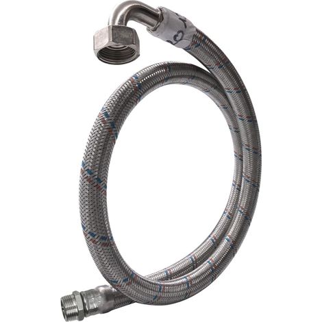 Toodo – Flexible sanitaire inox 24mm – Longueur 100cm – Raccord M-fc 1 pouces (26/34) – Résistant à la corrosion – Débit 200L/min à 3 bars (1/5)