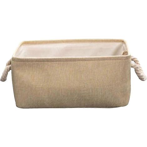 Aufbewahrungskorb mit Fächern, staubdicht, für Regal, Schrank, Zimmer-Beige M (1/5)