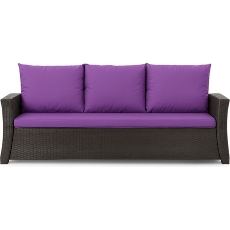 Coussins de canapé meubles de jardin en résine tressée Violet, Coussins balançoire d'extérieur 140x50x50cm Coussin de banc de jardin extérieur -Mix (1/5)