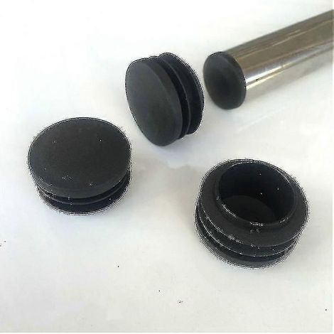 Bouchons de tuyaux en plastique de 12 mm à 100 mm, 2/4/8 pièces, noirs, en PE, pour la protection des meubles (1/5)
