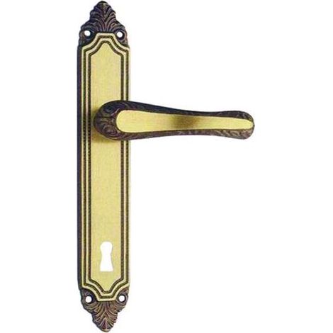 Maniglie T/Lady Ottone Fume Con Placca Yale Mm. 8X90 Conf. 4Pz