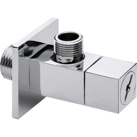 "RUBINETTO SOTTOLAVABO QUADRO 1/2"""" x 3/8"""" + Borchia"