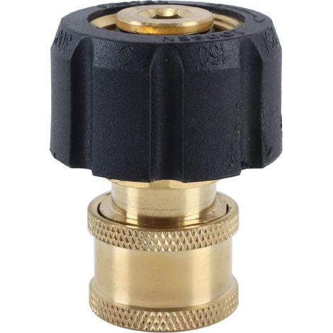 Adaptateur pour nettoyeur haute pression, raccord rapide M22-15 mm vers 1/4", raccord haute pression en laiton avec filetage interne (1/5)