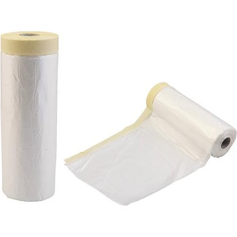 FILM POLIETILENE PER MASCHERARE C/ADESIVO H 140CM 33MT MAURER