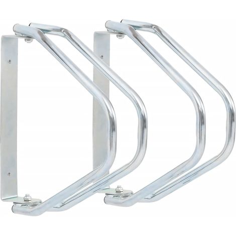 Support de bicyclette mural 2 pcs acier galvanisé
