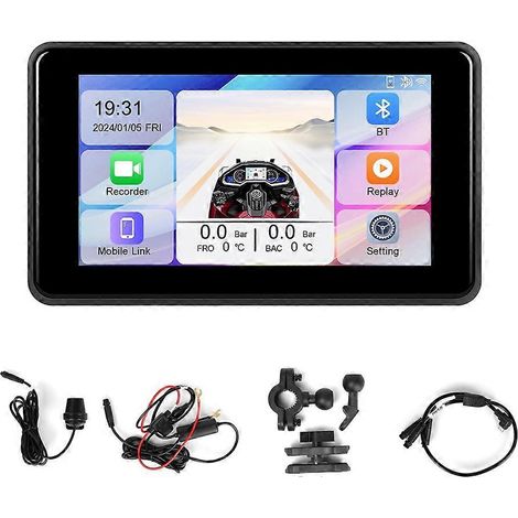 5-Zoll-Tragbare Motorrad-DVR-Dashcam IP68 Wasserdicht (1/5)