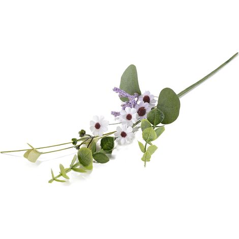 Petits bouquets de fleurs des champs artificielles, lot de 20, H. 23 cm (avec tige 36)
