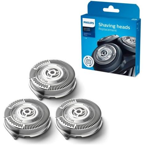 Philips Têtes de rasage SH50/50, compatibles avec les rasoirs Series 5000 et 6000, performances optimales, auto-affûtage, 3 lames, modèle SH50/50, remplacent les modèles HQ9/50, HQ56/50 et RQ11/50