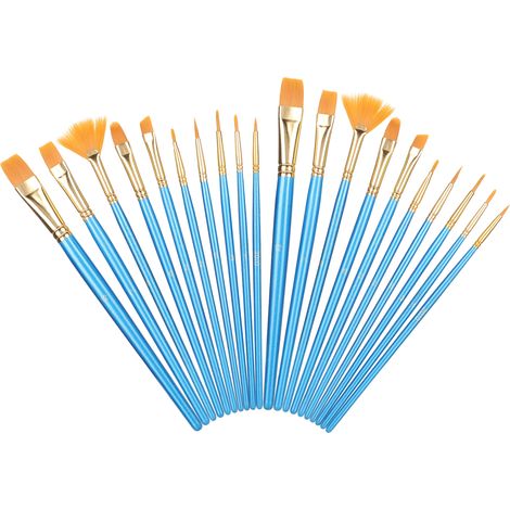 Set mit 2 runden Nylonpinseln für Ölmalerei und ölfreies Zeichnen, Künstlerbedarf, Künstlersets (1/5)