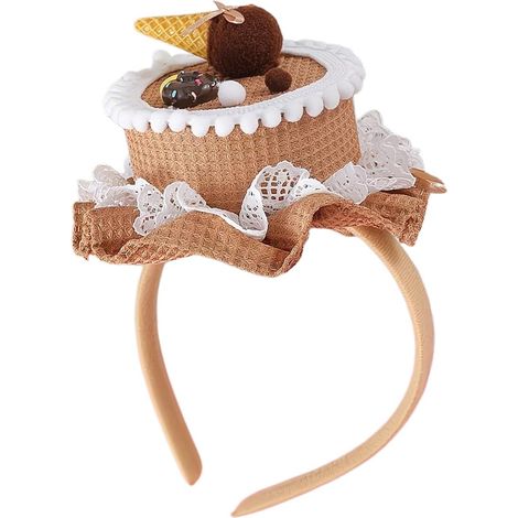 Haarband Cupcake Haar-Geschenk zum Geburtstag Haarband in Tortenform Dessert Hut für Festival und Feiern, Urlaub, Versammlung, Karneval, Party, Cosplay und Fotografie (1/5)