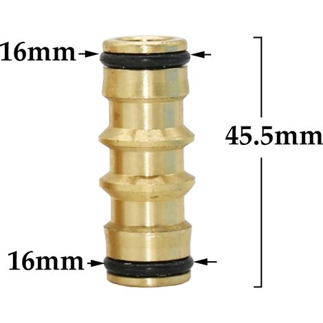 (A) Raccord rapide en laiton pour tuyau d'arrosage, filetage cuivre, 1/2'', 5/8'', 3/4'', 1'', avec arrêt d'eau et adaptateur pour pistolet d'arrosage. (1/5)