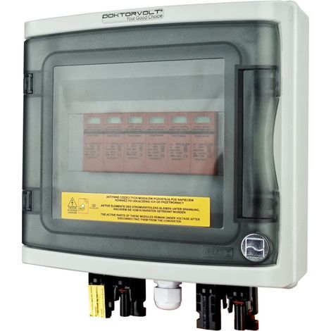 Solar Anschlusskasten DC 1000V 2x T1 T2 4mm Connector IP65 Doktorvolt 4487 (1/5)