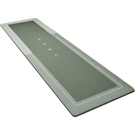 Tapis de cuisine antidérapant, ultra-absorbant, résistant à l'eau et à l'huile, 45 x 120 cm, vert (1/4)