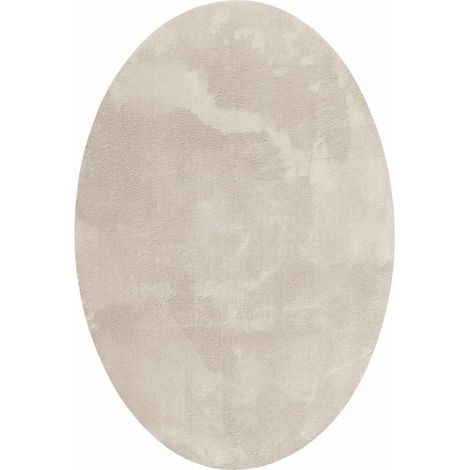 Maison Exclusive - Bereichsteppiche Oval HUARTE Beige 140 x 200 c
