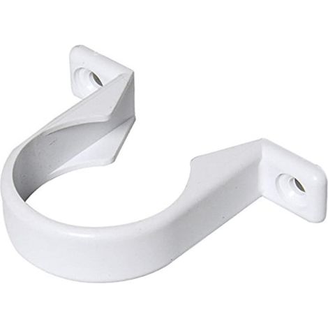 (4 Pcs) Waste Compression and Push-Fit Fittings Pipe Clips, White 32mm - Pack of 4 Pieces