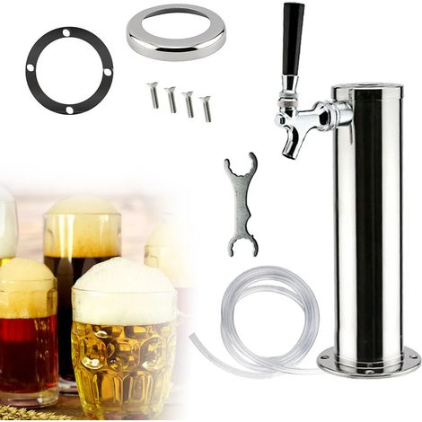 Distributeur de bière en acier inoxydable, verre à bière portable (1/5)