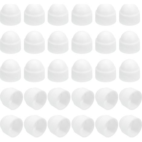 30 Pièces Capuchon de Protection pour Écrou M5x8x10mm (Blanc) (1/5)