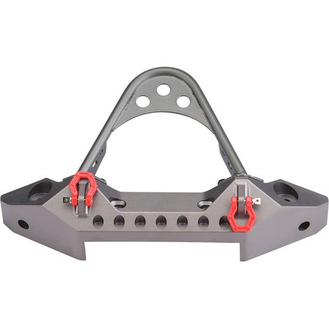 Pare-chocs avant en métal avec 2 feux LED pour voiture RC tout-terrain Traxxas TRX-4 1/10 (couleur titane) (1/5)