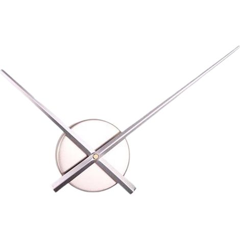 Horloge murale argentée à aiguilles 3D, mécanisme de mouvement à quartz et accessoires (1/5)