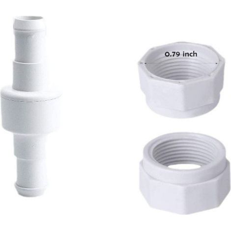 Drehgelenk D20 - Mutter D15 - Für Poolreiniger - Kompatibel mit Polaris 180 280 380 480P 3900 - Packung mit 1 Gelenk + 2 Muttern (1/5)
