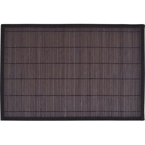 6 Bamboo Placemats 30 x 45 cm Dark Brown vidaXL