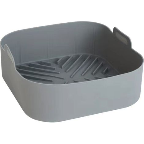 Silikoneinsatz für Heißluftfritteuse, hoch, quadratisch, 20 cm Backform (1/5)