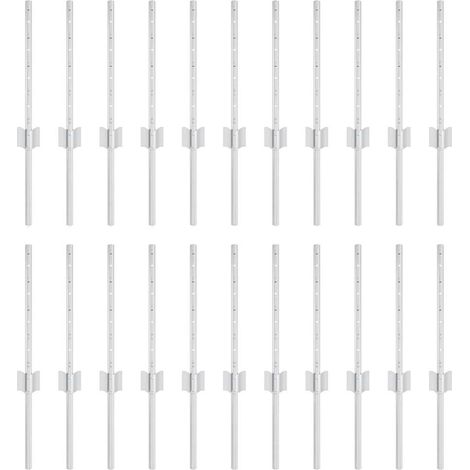 Poteaux de clôture 22 pcs U-Channel Argent 80 cm Acier CFW1224781 (1/5)