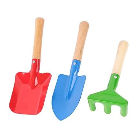 CSPARKV Kids Garden Tools Set Mini with Shovel, Spade, Rake - Colorful Garden Kit - Garden Tool for Kids and Adults (3Pcs) (1/4)