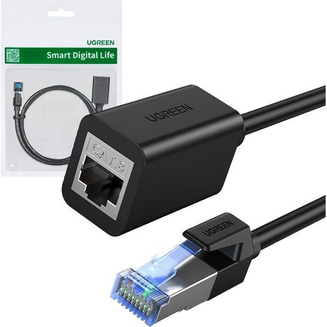 Câble d'extension Ugreen Ethernet RJ45 Cat6 FTP 1000 Mbps, câble internet 5 m noir (NW112 11283) (1/5)